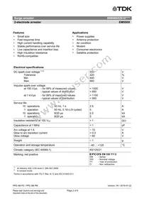 B88069X2910S102 Datasheet Page 2