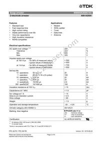 B88069X2920C103 Datasheet Page 2