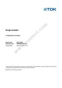 B88069X2930C102 Datasheet Cover