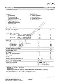 B88069X2930C102 Datasheet Page 2