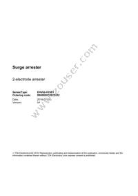 B88069X2943B252 Datasheet Cover