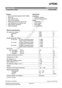 B88069X2943B252 Datasheet Page 2