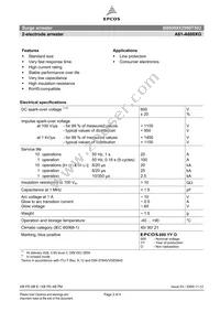 B88069X2990T502 Datasheet Page 2