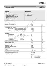 B88069X3010T702 Datasheet Page 2