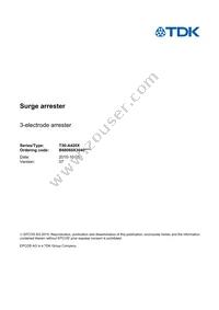 B88069X3040C253 Datasheet Cover