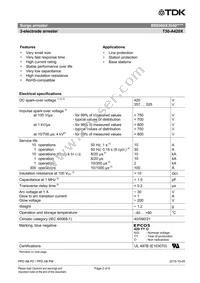 B88069X3040C253 Datasheet Page 2