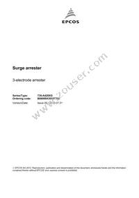 B88069X3050T702 Datasheet Cover