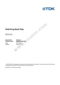 B88069X3350T502 Datasheet Cover