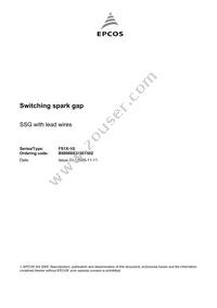 B88069X3450T502 Datasheet Cover