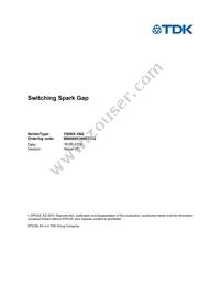 B88069X3660T502 Datasheet Cover