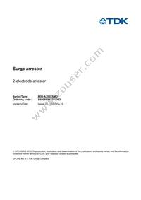 B88069X3770T902 Datasheet Cover