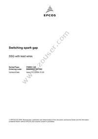 B88069X3790T502 Datasheet Cover