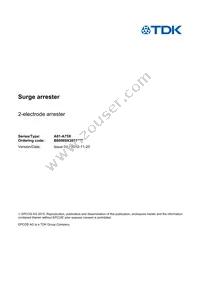 B88069X3881T502 Datasheet Cover