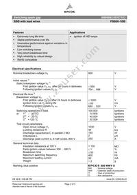 B88069X3930T103 Datasheet Page 2