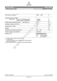 B88069X4120T902 Datasheet Cover