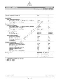 B88069X4151T602 Datasheet Cover