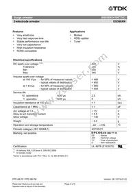 B88069X4190T103 Datasheet Page 2