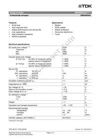 B88069X4231S102 Datasheet Page 2