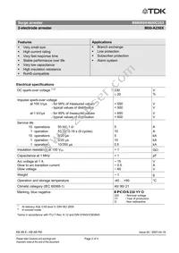 B88069X4600C253 Datasheet Page 2