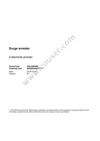 B88069X4653T173 Datasheet Cover