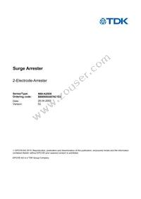 B88069X4870C103 Datasheet Cover