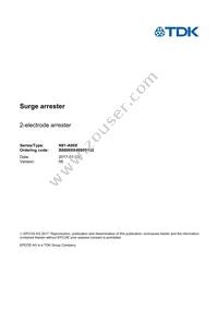 B88069X4880S102 Datasheet Cover