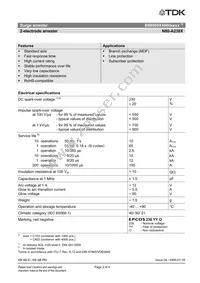 B88069X4900C403 Datasheet Page 2