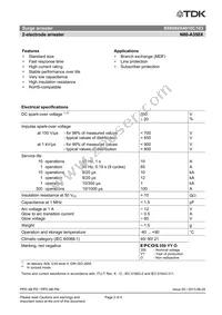 B88069X4910C103 Datasheet Page 2