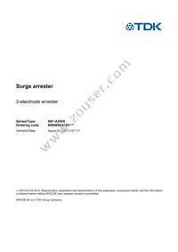 B88069X4920S102 Datasheet Cover