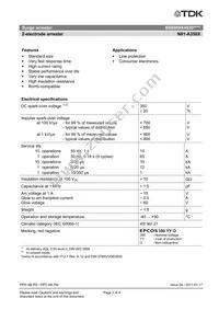 B88069X4920S102 Datasheet Page 2