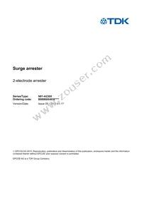 B88069X4930S102 Datasheet Cover