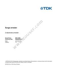 B88069X5010S102 Datasheet Cover