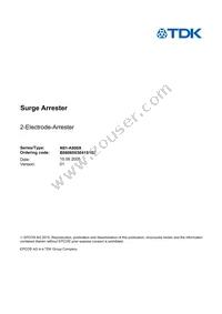 B88069X5041S102 Datasheet Cover