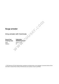 B88069X5323T203 Datasheet Cover