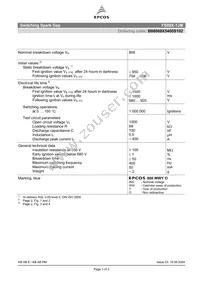 B88069X5400S102 Datasheet Cover