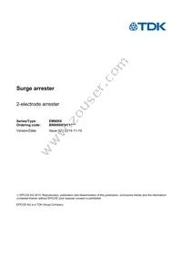 B88069X5411T502 Datasheet Cover