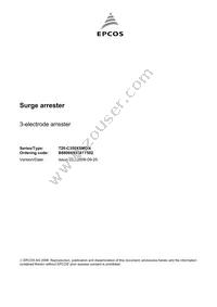 B88069X5581T502 Datasheet Cover