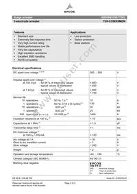 B88069X5581T502 Datasheet Page 2