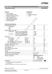 B88069X5591T902 Datasheet Page 2