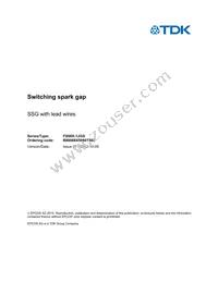 B88069X5980T502 Datasheet Cover