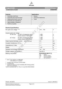 B88069X6181T103 Datasheet Page 2