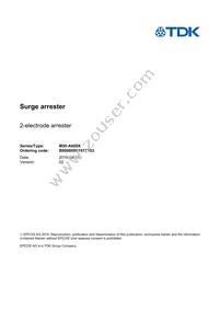 B88069X6191T103 Datasheet Cover