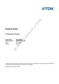 B88069X6660T103 Datasheet Cover