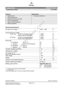 B88069X6701S102 Datasheet Page 2