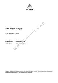 B88069X6721T502 Datasheet Cover