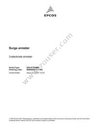 B88069X6771T902 Datasheet Cover