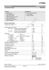 B88069X7431C203 Datasheet Page 2