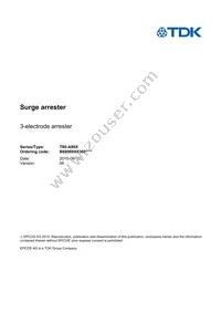 B88069X8360C203 Datasheet Cover