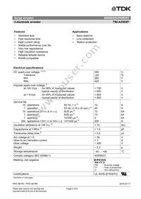 B88069X8390B502 Datasheet Page 2