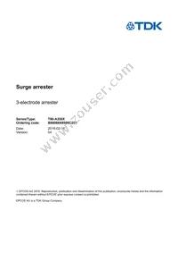 B88069X8500C203 Datasheet Cover